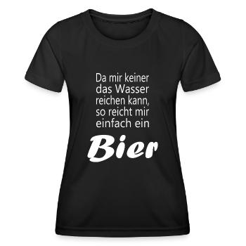 Bier trinken Bierzelt Biergarten Bierliebhaber - Frauen Funktions-T-Shirt - Schwarz - Vorne - AI Model Female 172 light (172cm)