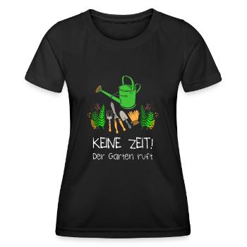 Gärtner keine Zeit, der Garten ruft! - Frauen Funktions-T-Shirt - Schwarz - Vorne - AI Model Female 172 light (172cm)