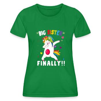 grande sœur enfin - T-shirt sport Femme - vert - Devant - AI Model Female 172 dark (172cm)