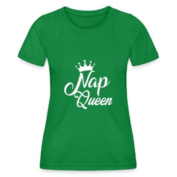 NAP QUEEN - Women's Functional T-Shirt - kelly green - Front - AI Model Female 172 dark (172cm)