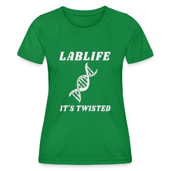 LABLIFE C’EST TORDU- ADN - T-shirt sport Femme - vert - Devant - AI Model Female 172 dark (172cm)