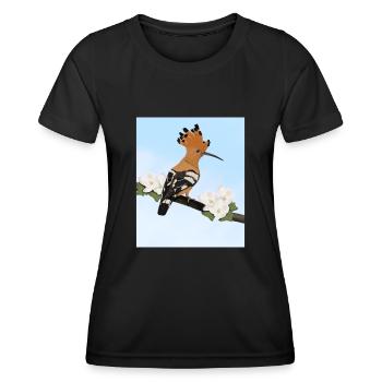 Wiedehopf Vogel Gartenvogel Singvogel Ornithologe - Frauen Funktions-T-Shirt - Schwarz - Vorne - AI Model Female 172 light (172cm)