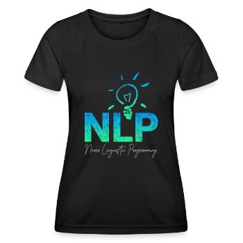 NLP programmation neuro linguistique pour coach - T-shirt sport Femme - noir - Devant - AI Model Female 172 light (172cm)