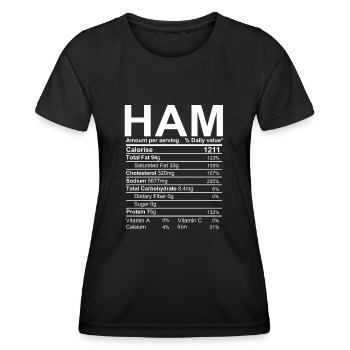 jambon - T-shirt sport Femme - noir - Devant - AI Model Female 172 light (172cm)