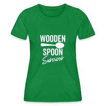 Survivant de cuillère en bois - T-shirt sport Femme - vert - Devant - AI Model Female 172 dark (172cm)
