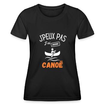 J'peux pas j'ai encore canoë - T-shirt sport Femme - noir - Devant - AI Model Female 172 light (172cm)