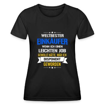 Lustiger Spruch Weltbester Einkäufer Disponent - Frauen Funktions-T-Shirt - Schwarz - Vorne - AI Model Female 172 light (172cm)