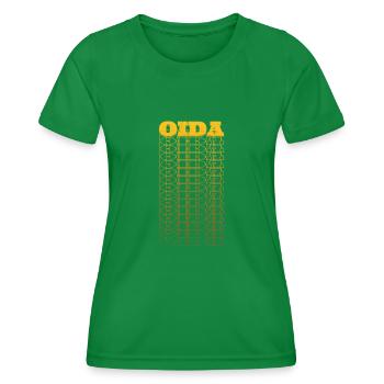 OIDA VIENNESE AUSTRIAN DIALECT GESCHEN - Women's Functional T-Shirt - kelly green - Front - AI Model Female 172 dark (172cm)