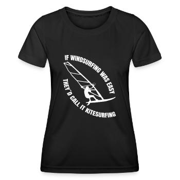Windsurfer Surf Kitesurfer Windsurfing Cadeau - T-shirt sport Femme - noir - Devant - AI Model Female 172 light (172cm)
