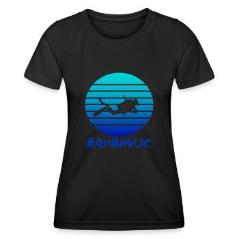 Lustiger Taucher Tauchen Aquaholic Geschenk - Frauen Funktions-T-Shirt - Schwarz - Vorne - AI Model Female 172 light (172cm)
