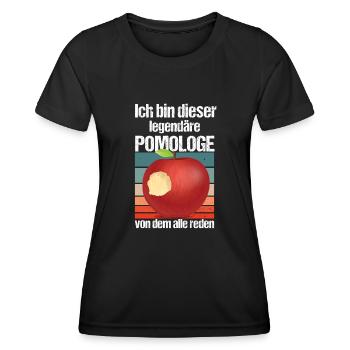 Pomologie Spruch für Pomologe beim Obstanbau - Frauen Funktions-T-Shirt - Schwarz - Vorne - AI Model Female 172 light (172cm)