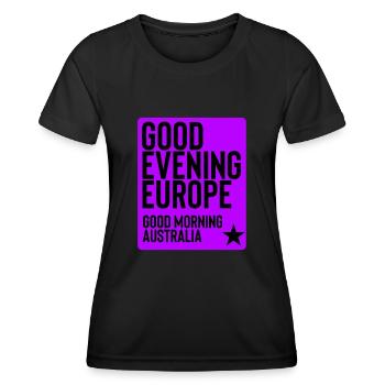Eurovision - T-shirt sport Femme - noir - Devant - AI Model Female 172 light (172cm)