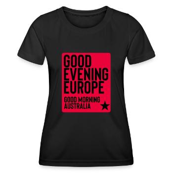 Eurovision Song Contest - Frauen Funktions-T-Shirt - Schwarz - Vorne - AI Model Female 172 light (172cm)