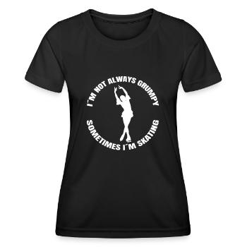 Figure Skating Ice Skating Figure Skating Figure Skating - Women's Functional T-Shirt - black - Front - AI Model Female 172 light (172cm)