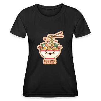 Noods senden - Frauen Funktions-T-Shirt - Schwarz - Vorne - AI Model Female 172 light (172cm)
