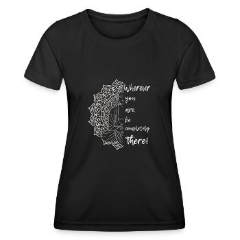 Mandala Yoga - T-shirt sport Femme - noir - Devant - AI Model Female 172 light (172cm)