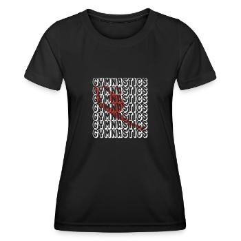 Gymnastik Sport Gymnastik Tanzen Turnerin Tanz - Frauen Funktions-T-Shirt - Schwarz - Vorne - AI Model Female 172 light (172cm)
