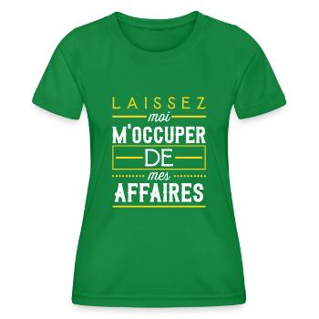 laissez moi - T-shirt sport Femme - vert - Devant - AI Model Female 172 dark (172cm)