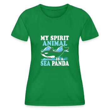 Mon animal spirituel est un scientifique de la mer Panda Marine - T-shirt sport Femme - vert - Devant - AI Model Female 172 dark (172cm)