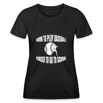Cadeau de baseball Amateur de baseball Jeu de baseball - T-shirt sport Femme - noir - Devant - AI Model Female 172 light (172cm)