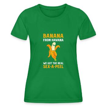 Banane Banane Fruit Aliments sains Fruits Jaune - T-shirt sport Femme - vert - Devant - AI Model Female 172 dark (172cm)