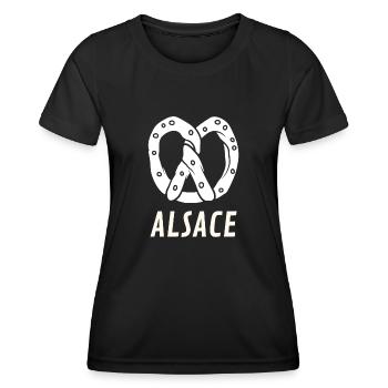 ALSACE BRETZEL - T-shirt sport Femme - noir - Devant - AI Model Female 172 light (172cm)