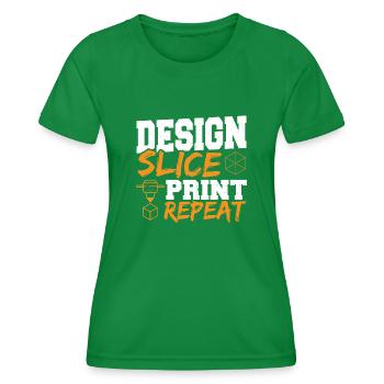 Impression 3D Amateurs d’impression 3D Imprimante 3D CNC - T-shirt sport Femme - vert - Devant - AI Model Female 172 dark (172cm)