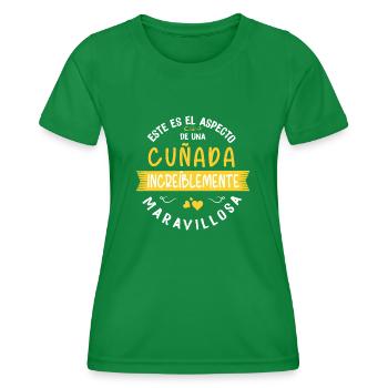 Lustiges Schwägerin Geschenk Spruch - Frauen Funktions-T-Shirt - Kelly Green - Vorne - AI Model Female 172 dark (172cm)