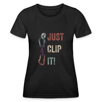 Kletterer sportklettern geschenk - Frauen Funktions-T-Shirt - Schwarz - Vorne - AI Model Female 172 light (172cm)