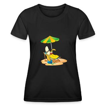 Sie ist hier die Top-Banane - Frauen Funktions-T-Shirt - Schwarz - Vorne - AI Model Female 172 light (172cm)