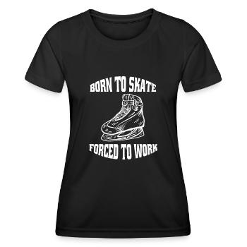Figure Skating Ice Skating Figure Skating - Women's Functional T-Shirt - black - Front - AI Model Female 172 light (172cm)