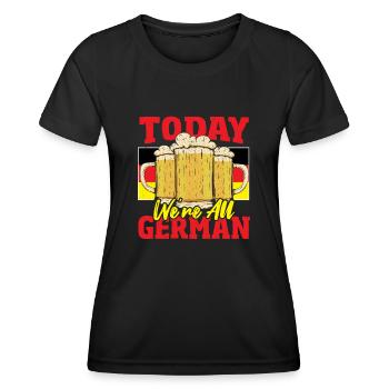Today, We’re All German Beer Festival - Women's Functional T-Shirt - black - Front - AI Model Female 172 light (172cm)