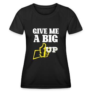 Thumb up - T-shirt sport Femme - noir - Devant - AI Model Female 172 light (172cm)