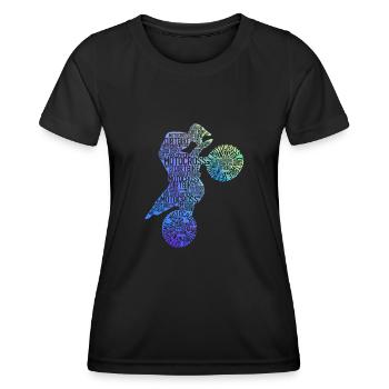 Dirtbike Motocross Form MX Dirt Bike Rider Moto - Women's Functional T-Shirt - black - Front - AI Model Female 172 light (172cm)