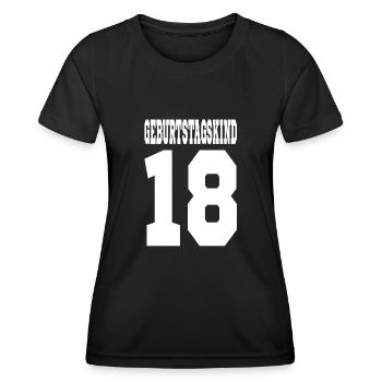 18. Geburtstag Geschenk Birthday cool - Frauen Funktions-T-Shirt - Schwarz - Vorne - AI Model Female 172 light (172cm)