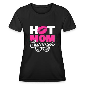 Maman chaude - T-shirt sport Femme - noir - Devant - AI Model Female 172 light (172cm)