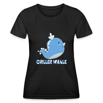 Chiller Whale - Frauen Funktions-T-Shirt - Schwarz - Vorne - AI Model Female 172 light (172cm)