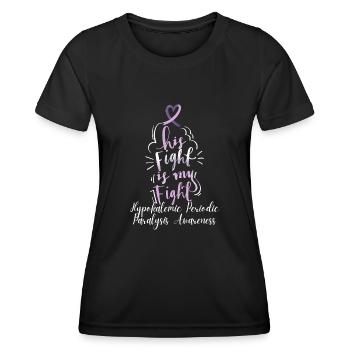 Bekämpfung der hypokaliämischen periodischen Lähmung Bewusstsein - Frauen Funktions-T-Shirt - Schwarz - Vorne - AI Model Female 172 light (172cm)