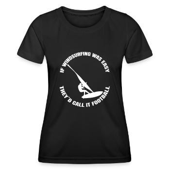 Windsurfer Surf Kitesurfer Windsurfing Cadeau - T-shirt sport Femme - noir - Devant - AI Model Female 172 light (172cm)