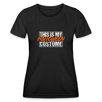 Funny Lazy Easy Scary Parties Das ist mein - Frauen Funktions-T-Shirt - Schwarz - Vorne - AI Model Female 172 light (172cm)