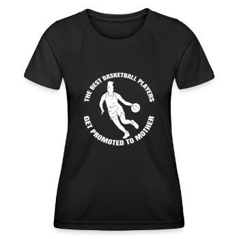 Basketball Mama Basketballerin Basketballliebhaber - Frauen Funktions-T-Shirt - Schwarz - Vorne - AI Model Female 172 light (172cm)