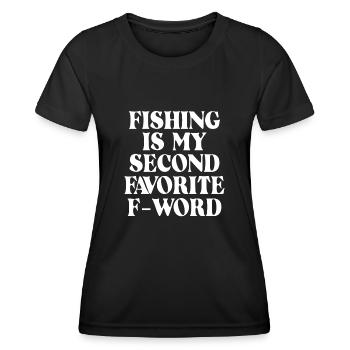 Pêcheur Pêcheur Pêche Drôle Dictons Cadeau - T-shirt sport Femme - noir - Devant - AI Model Female 172 light (172cm)