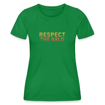 Respect The Baldness Drôle Bald Guy Humour Baldy - T-shirt sport Femme - vert - Devant - AI Model Female 172 dark (172cm)