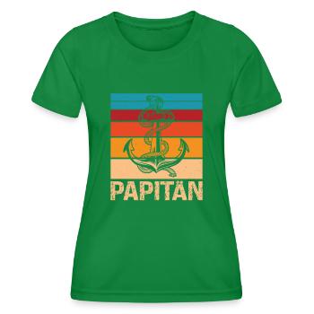 Herren Papitän Papa und Kapitän Lustiges Vintage - T-shirt sport Femme - vert - Devant - AI Model Female 172 dark (172cm)