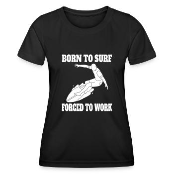 Surfer surf surf surf surf moniteur de surf - T-shirt sport Femme - noir - Devant - AI Model Female 172 light (172cm)