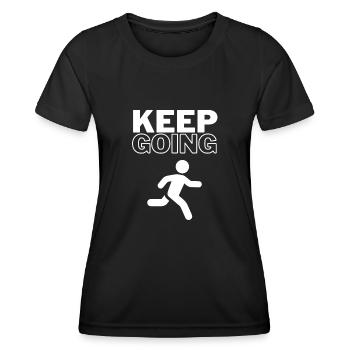Keep Going - Frauen Funktions-T-Shirt - Schwarz - Vorne - AI Model Female 172 light (172cm)