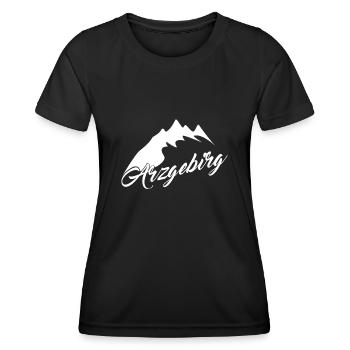 Arzgebirg Schwamme Wandern - Frauen Funktions-T-Shirt - Schwarz - Vorne - AI Model Female 172 light (172cm)