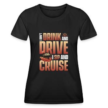 Cruising Vacation - Cruise Ship - Frauen Funktions-T-Shirt - Schwarz - Vorne - AI Model Female 172 light (172cm)