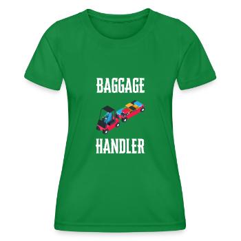 Baggage Handler Airfield Airport Worker - Women's Functional T-Shirt - kelly green - Front - AI Model Female 172 dark (172cm)