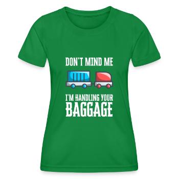Baggage Handler Airfield Airport Worker - Women's Functional T-Shirt - kelly green - Front - AI Model Female 172 dark (172cm)
